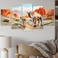 thumbnail image 1 of Designart "Geometric Desert Wanderer The Camel" Animals Metal Wall Decor Set, 1 of 5