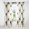 thumbnail image 1 of Designart "Geometric Fern Beauty" Floral Curtain Panels, 1 of 6