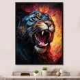 thumbnail image 1 of Designart "Geometric Form Colorful Panther wall art" Animals Floater Framed Canvas Print, 1 of 7