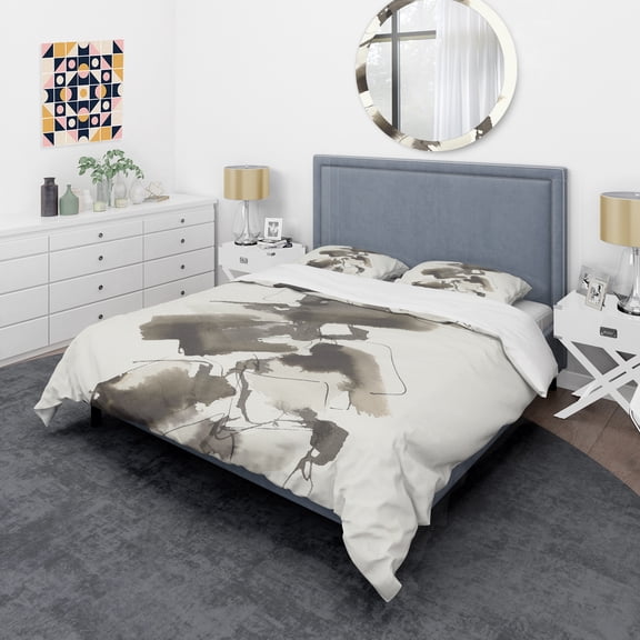 Designart 'Geometric Glam Square I' Glam Duvet Cover Set