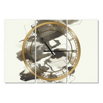 Designart 'Geometric Glam Square I' Modern wall clock