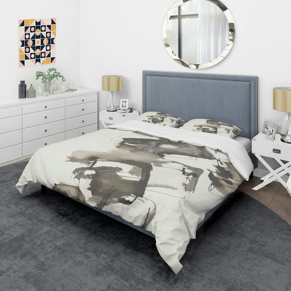 Designart 'Geometric Glam Square II' Glam Duvet Cover Set