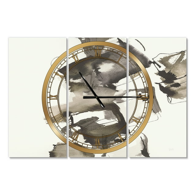 Designart 'Geometric Glam Square II' Modern wall clock