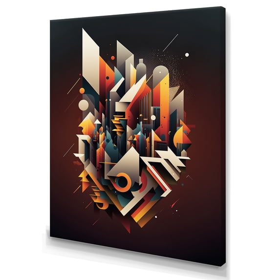 Designart Geometric Graffiti I Canvas Wall Art
