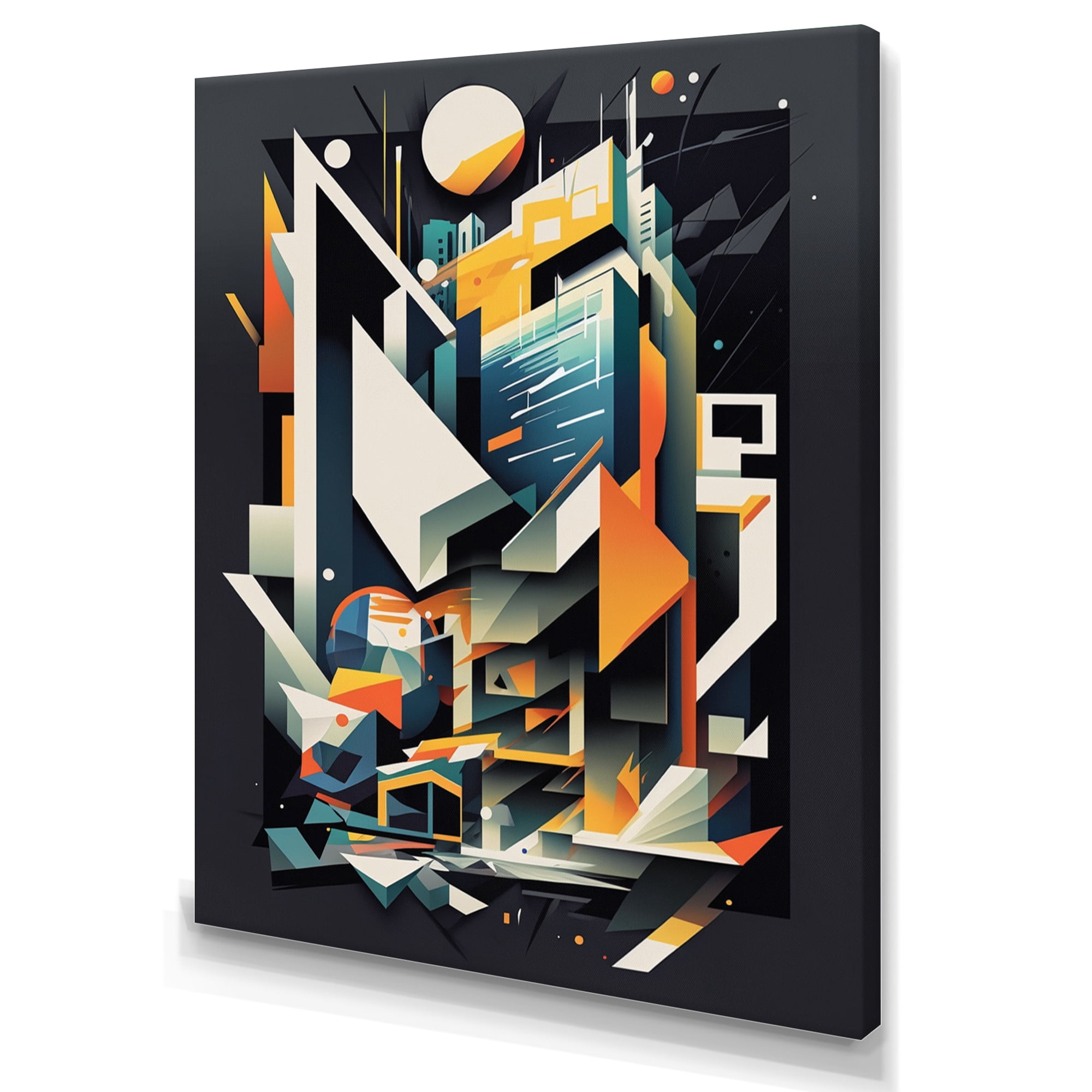 Designart Geometric Graffiti II Canvas Wall Art