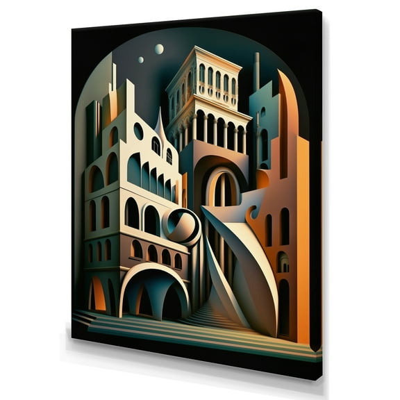 Designart Geometric Graffiti II Canvas Wall Art