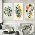 thumbnail image 1 of Designart "Geometric Hexagon and Circle III" Modern Framed Wall Art Set Of 3 - Blue Abstract Geometric Frame Gallery Set For Office Decor, 1 of 6