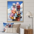 thumbnail image 1 of Designart "Geometric High-Rise In De Stijl Manner" Clouds Floater Framed Wall Art Prints, 1 of 5