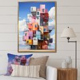 thumbnail image 1 of Designart "Geometric High-Rise In De Stijl Manner" Clouds Floater Framed Wall Art Prints, 1 of 5