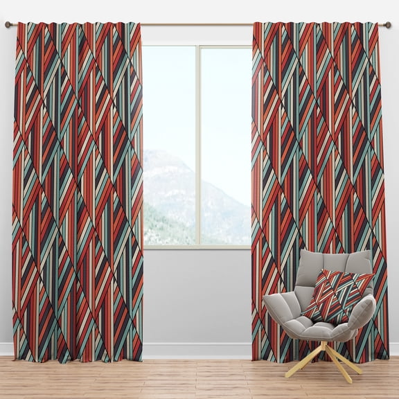 Designart 'Geometric In Op Art Design Pattern' Modern Blackout Curtain Panel