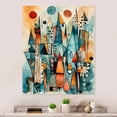 thumbnail image 1 of Designart "Geometric Joy I" Abstract Landscape Metal Art Print, 1 of 5