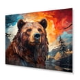 thumbnail image 1 of Designart "Geometric Majesty of Bears I" Animals Metal Wall Decor, 1 of 5