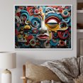 thumbnail image 1 of Designart "Geometric Mask In Mexican Art" Mexican Art Floater Framed Canvas Prints, 1 of 5