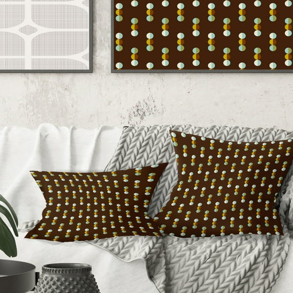 Designart Geometric Mod Dots' Mid-Century Modern Throw Pillow - 16x16
