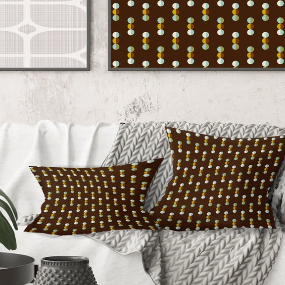 Designart Geometric Mod Dots' Mid-Century Modern Throw Pillow - 18x18