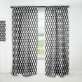 thumbnail image 1 of Designart 'Geometric Monochrome Pattern IV' Mid-Century Modern Curtain Panel, 1 of 5