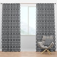 thumbnail image 1 of Designart 'Geometric Monochrome Pattern XIV' Mid-Century Modern Blackout Curtain Panel, 1 of 4