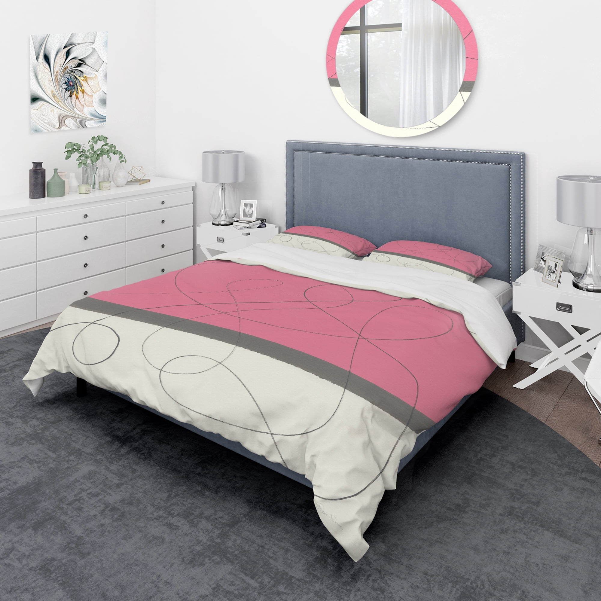 Designart 'Geometric Neapolitan II' Geometric Duvet Cover Set