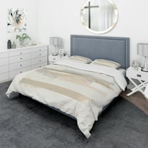 Designart 'Geometric Neutral Form IV' Geometric Duvet Cover Set