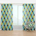 thumbnail image 1 of Designart 'Geometric Ornament Pattern' Bohemian & Eclectic Curtain Panel, 1 of 4