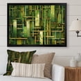 thumbnail image 1 of Designart "Geometric Patterns Amidst Whispering Bamboo" Bamboo Picture Framed Wall Decor, 1 of 5