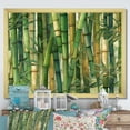 thumbnail image 1 of Designart "Geometric Patterns Amidst Whispering Bamboo I" Bamboo Picture Framed Canvas Art Print, 1 of 5