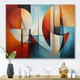 thumbnail image 1 of Designart "Geometric Portrait in Cubism III" Cubism Canvas Art Print, 1 of 5