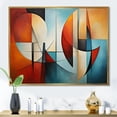 thumbnail image 1 of Designart "Geometric Portrait in Cubism III" Cubism Floater Framed Canvas Art Print, 1 of 7