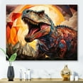 thumbnail image 1 of Designart "Geometric Rendering of a Prehistoric Dinosaur Legacy I" Animals Canvas Print, 1 of 5