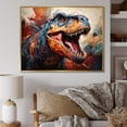 thumbnail image 1 of Designart "Geometric Rendering of a Prehistoric Dinosaur Legacy II" Animals Floater Framed Wall Decor, 1 of 7