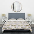 thumbnail image 1 of Designart 'Geometric Retro Braids Wave' Mid-Century Modern Duvet Cover Set, 1 of 1