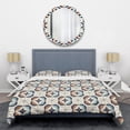 thumbnail image 1 of Designart 'Geometric Retro Design V' Mid-Century Modern Duvet Cover Set, 1 of 4
