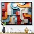 thumbnail image 1 of Designart "Geometric Snake Serpentine beauty V" Abstract Spirals Floater Framed Canvas Print, 1 of 7