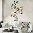thumbnail image 1 of Designart "Geometric Urban" Geometric Wall Art Set Of 5 - Multicolor Modern Hallway Metal Art Print Set, 1 of 6