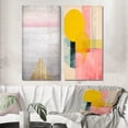 thumbnail image 1 of Designart "Geometric Visions in Pink and Grey" Modern Geometric Wall Art Set Of 2 - Modern Pink Gallery Set For Office Decor, 1 of 6