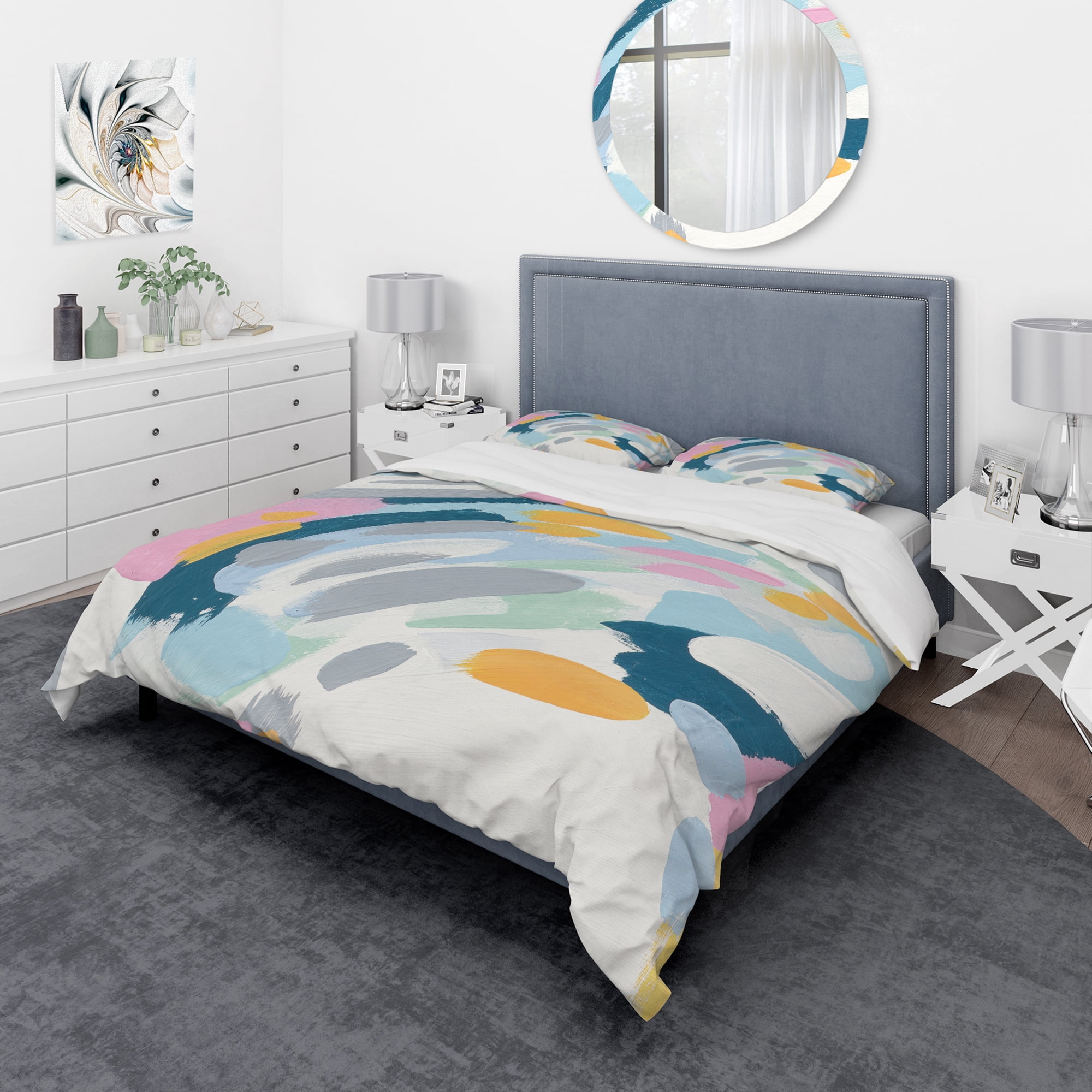 Designart 'Geometric Vortex II' Geometric Duvet Cover Set