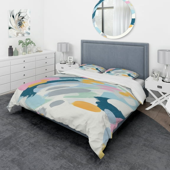 Designart 'Geometric Vortex II' Geometric Duvet Cover Set