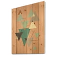 thumbnail image 1 of Designart 'Geometric hexagons Pattern III' Transitional Print on Natural Pine Wood, 1 of 3