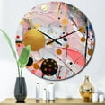 thumbnail image 1 of Designart "Geometric in Pink and Grey II" Modern Oversized Wall Clock, 1 of 5