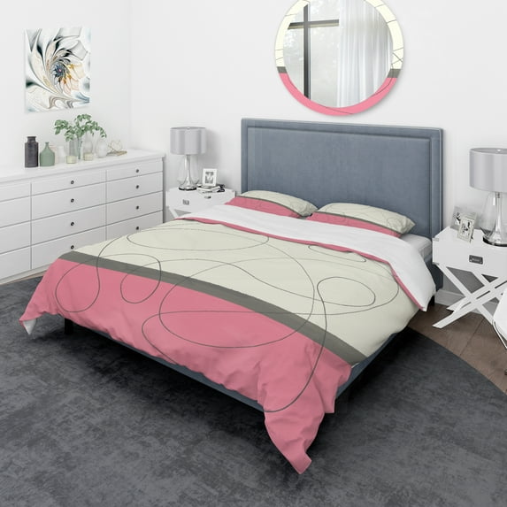 Designart 'GeometricNeapolitan I' Geometric Duvet Cover Set
