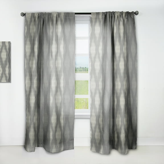 Designart 'Geometrical Abstract Retro Minimal Pattern V' Mid-Century Modern Curtain Panel