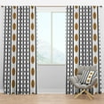 thumbnail image 1 of Designart 'Geometrical Abstract Retro Minimal Pattern VI' Mid-Century Modern Blackout Curtain Panel, 1 of 4