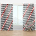 thumbnail image 1 of Designart 'Geometrical Abstract Retro Minimal Pattern XI' Mid-Century Modern Curtain Panel, 1 of 4