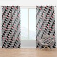 thumbnail image 1 of Designart 'Geometrical Abstract Retro Minimal Pattern XII' Mid-Century Modern Curtain Panel, 1 of 4