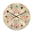 thumbnail image 1 of Designart 'Geometrical Abstract Retro Pattern I' Mid-Century Modern Wood Wall Clock, 1 of 5