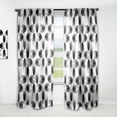 thumbnail image 1 of Designart 'Geometrical Abstract Retro Pattern IV' Mid-Century Modern Curtain Panel, 1 of 5