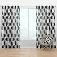 thumbnail image 1 of Designart 'Geometrical Abstract Retro Pattern IV' Mid-Century Modern Curtain Panel, 1 of 4