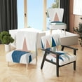 thumbnail image 1 of Designart "Geometrical Composition Triangles III" Upholstered Modern Accent Chair - Arm Chair, 1 of 5