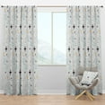 thumbnail image 1 of Designart 'Geometrical Minimalistic Elements' Mid-Century Modern Blackout Curtain Panel, 1 of 4