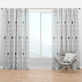 thumbnail image 1 of Designart 'Geometrical Minimalistic Elements' Mid-Century Modern Curtain Panel, 1 of 4